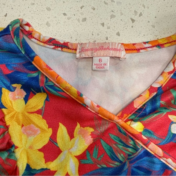 Tommy Bahama Girls Floral Dress Pink Size 6 - Picture 2 of 11